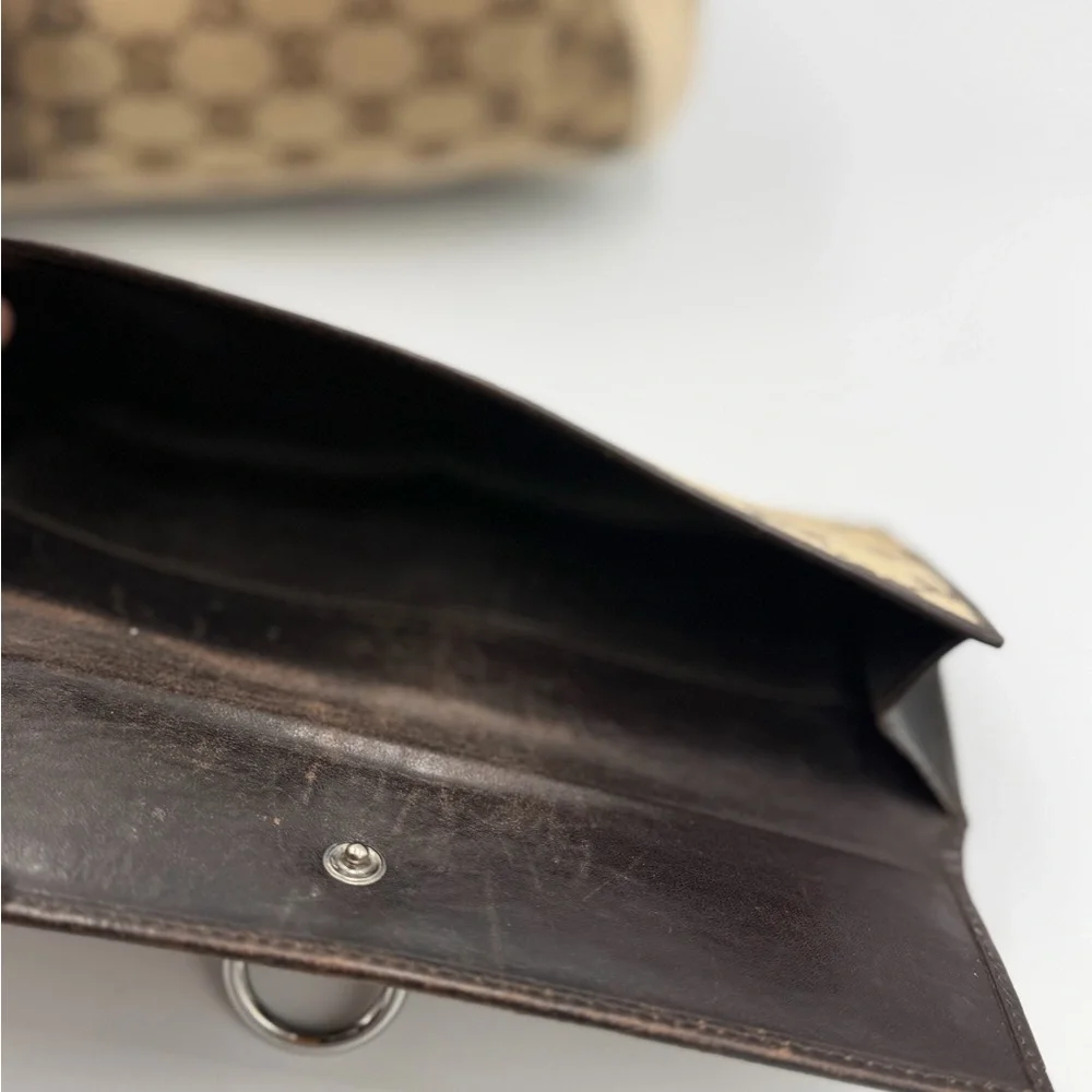 Gucci Beige and Brown Monogram Shoulder Bag And Wallet (Pelove) - Picture 9 of 15
